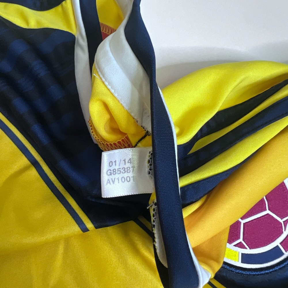Adidas Yellow and Navy Soccer Jersey - Picture 6 of 10